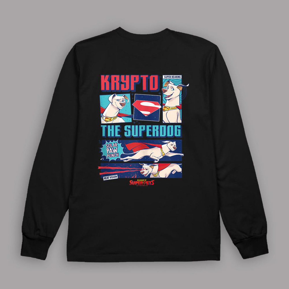 DC League Of Super-Pets Krypto The Superdog Comic Panels T-Shirt