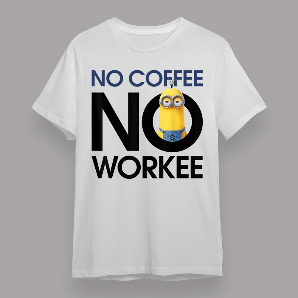 Despicable Me Minions No Coffee No Workee Graphic T-Shirt