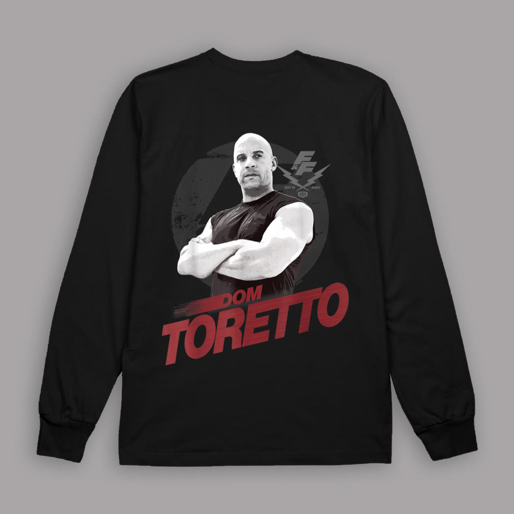 Fast And Furious Dom Toretto Gray Hue Portrait T-Shirt