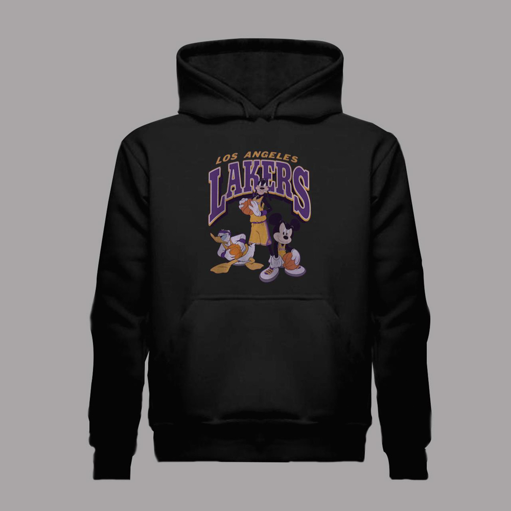 Men_s Junk Food Purple Los Angeles Lakers Disney Mickey Squad T-Shirt