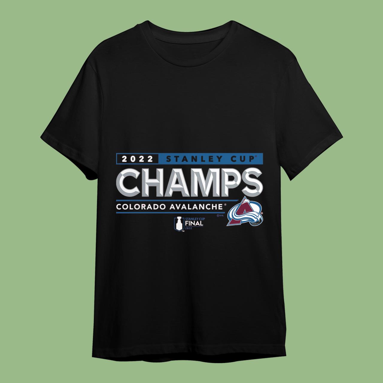 NHL 2022 Stanley Cup Champions Colorado Avalanche Winger T-Shirt