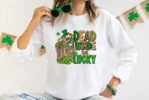 Dead Inside But Lucky Shamrocks Sweatshirt