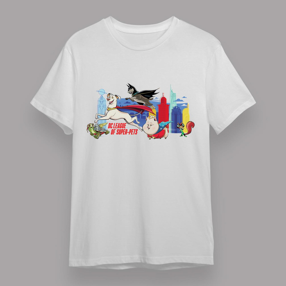 DC League Of Super Pets Character Comic Art T-shirt