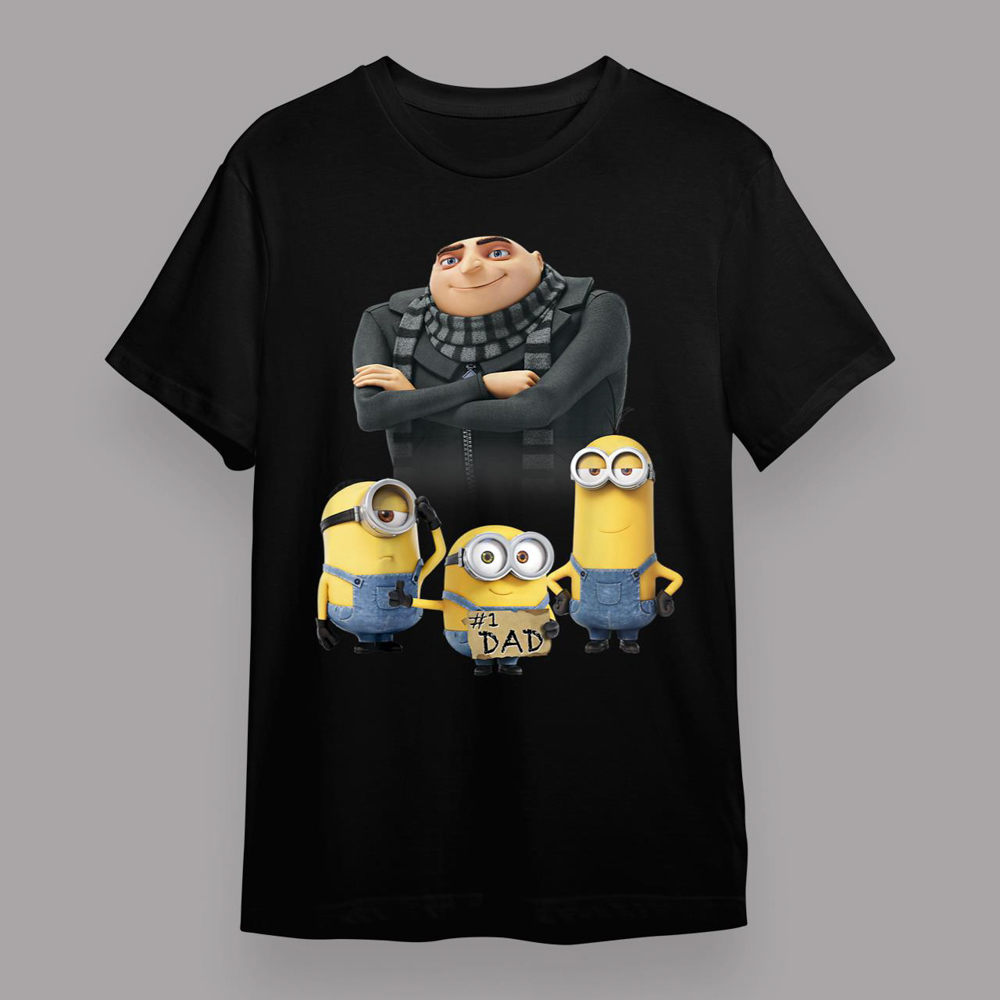 Despicable Me Minions Father_s Day 1 Dad Cardboard Sign T-Shirt