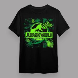 Jurassic World Dominion Green Jungle Classic Logo Graphic T Shirt