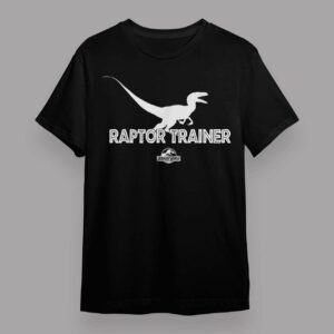Jurassic World Dominion Raptor Trainer Silhouette Graphic T Shirt