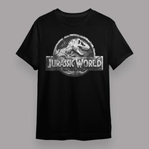 Jurassic World Dominion Two Distressed Stone Logo Graphic T Shirt