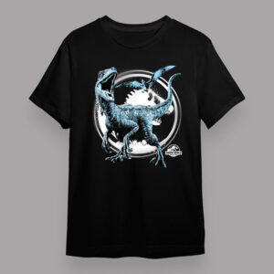 Jurassic World Dominion Two Raptor Pterodactyl Icon Graphic T Shirt