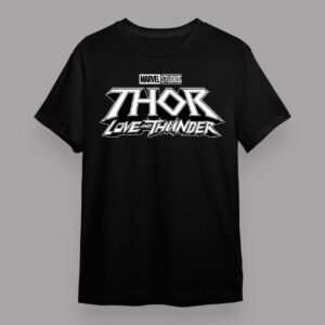 Marvel Thor Love And Thunder Dark Logo T Shirt