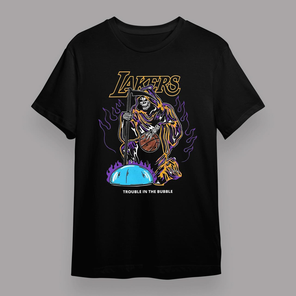 Skeleton Death Los Angeles Lakers Trouble In The Bubble Shirt