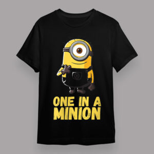 Womens Despicable Me Minions One In A Minion Yellow Text T Shirt