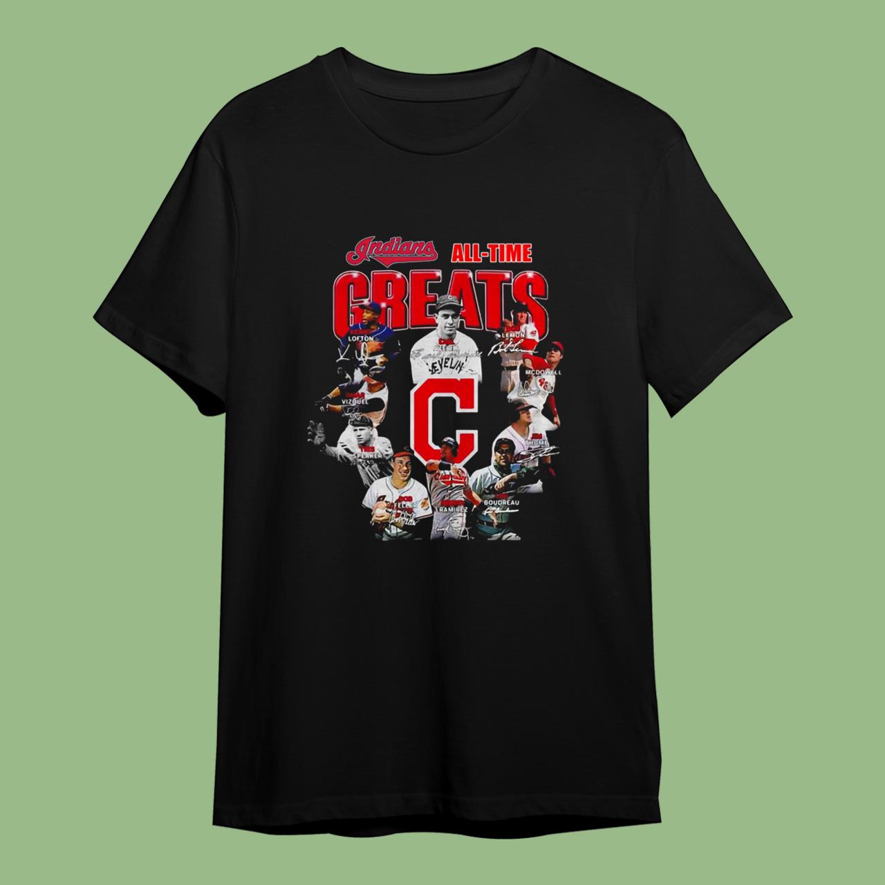 Cleveland Indians All-Time Greats Legends Signatures Shirt