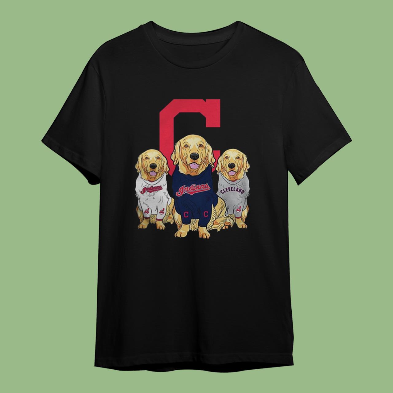 Golden Retriever Cleveland Indians T-Shirt