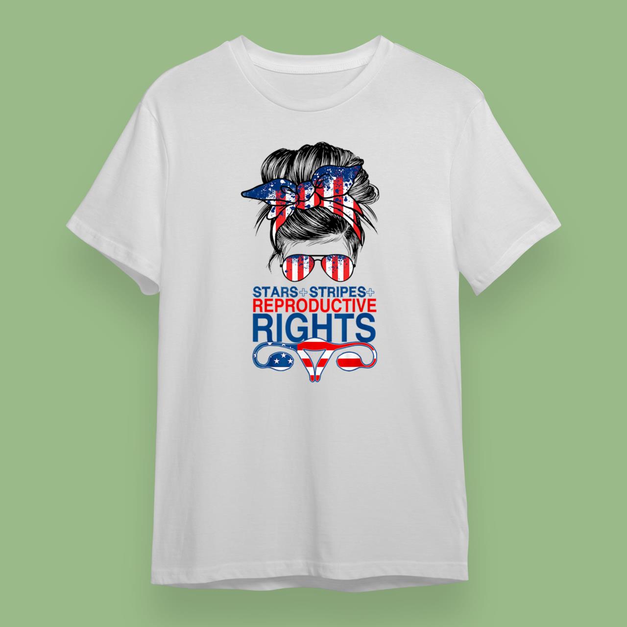 Stars Stripes Reproductive Rights American Flag 4th Of July T-Shirt