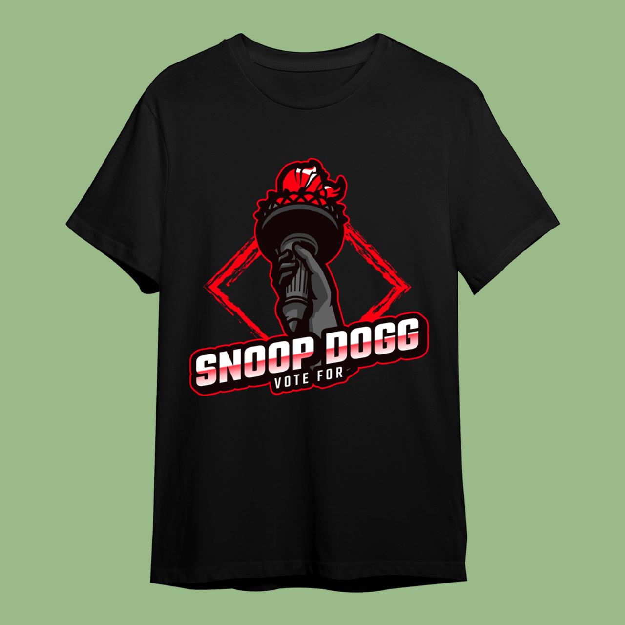 Vote For Snoop Dogg USA Presidential Election Fiery Red Elevated Nation Flame Classic T-Shirt