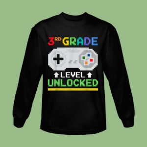 3rd Grade Level Unlocked Back To School Gamer Boys Gifts Sweatshirt