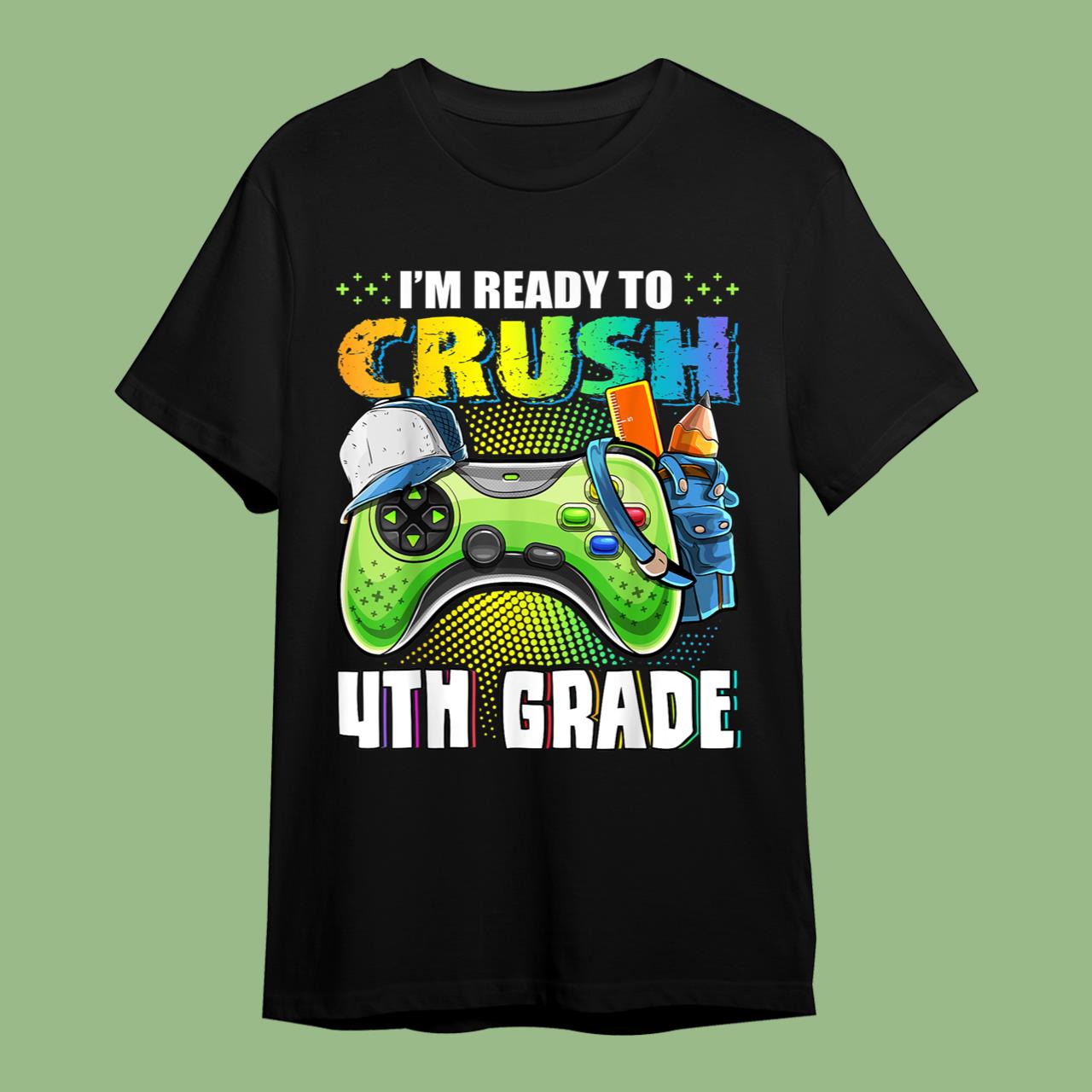 4th Grade Back to School Video Game Boys T-Shirt