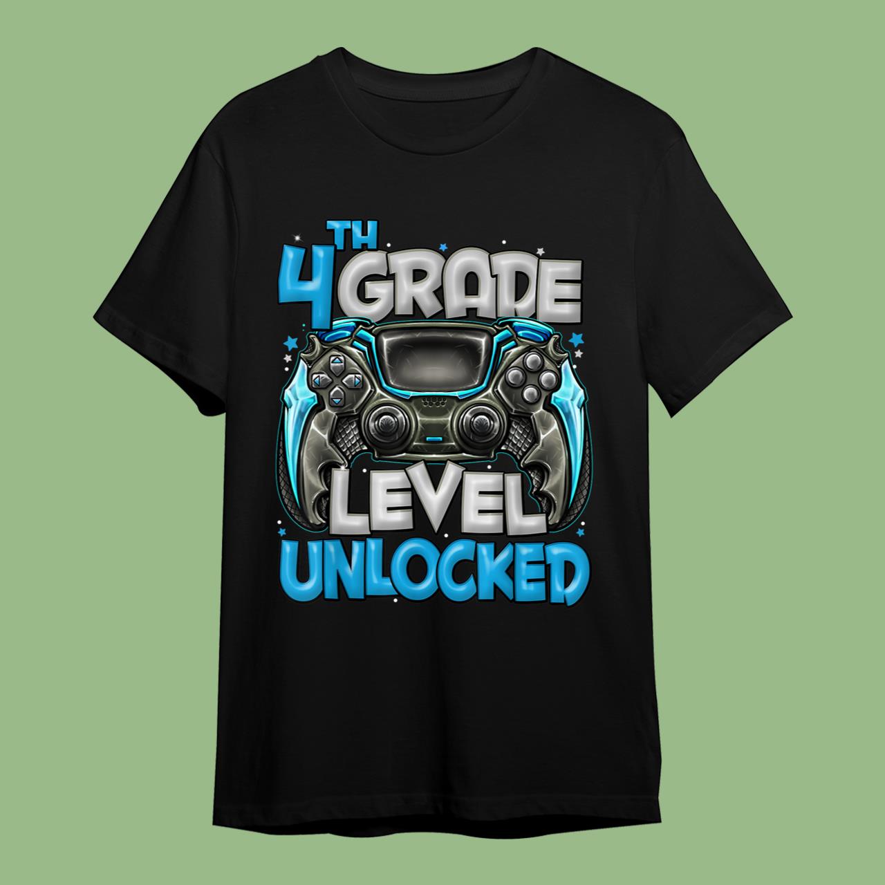 4th Grade Level Unlocked Back To School T-Shirt