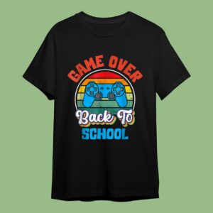 Back to School Funny Game Over Teacher Student Controller T-Shirt