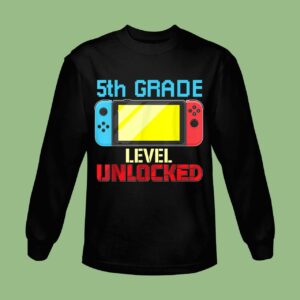 Back to School Video Gamer 5th Grade Level Unlocked Sweatshirt