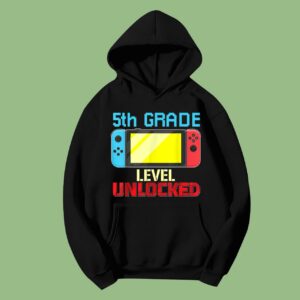 Back to School Video Gamer 5th Grade Level Unlocked Hoodie