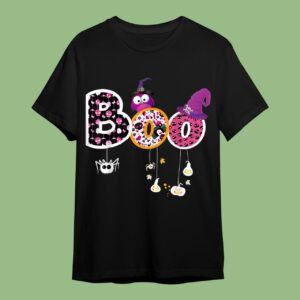 Boo Halloween Costume Spiders, Ghosts, Pumkin & Witch Hat T-Shirt