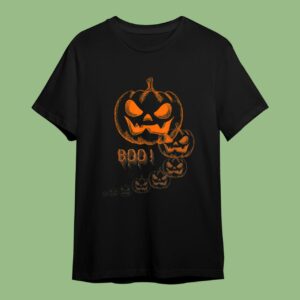 Boo! Halloween Pumpkin Graphic T-Shirt