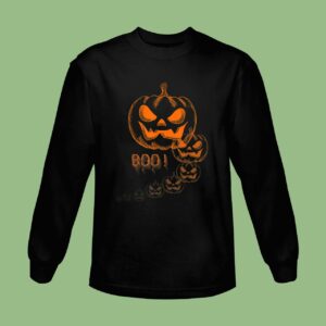 Boo! Halloween Pumpkin Graphic Sweatshirt