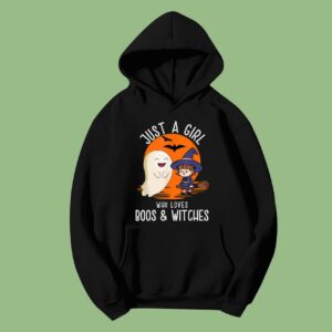 Cute Halloween Boos And Witches Hoodie