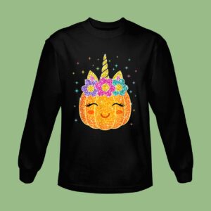 Cute Unicorn Pumpkin Halloween Thanksgiving Sweatshirt