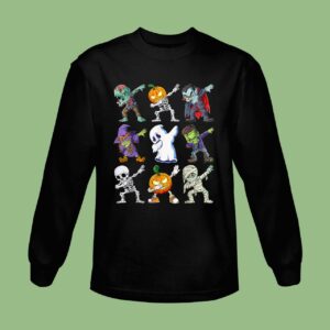 Dabbing Halloween Boys Skeleton Zombie Scary Sweatshirt