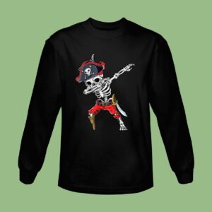 Dabbing Skeleton Pirate Halloween Sweatshirt