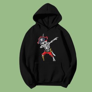 Dabbing Skeleton Pirate Halloween Hoodie