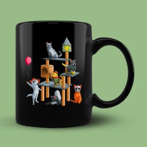 Funny Cat Horror Movies Cute Halloween for Cat Kitty Lovers Mug