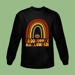 Funny Halloween Groovy Halloween Rainbow Sweatshirt