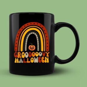 Funny Halloween Groovy Halloween Rainbow Mug