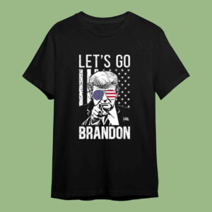 Funy Let's Go Brandon Trump Vintage US Flag Shirt