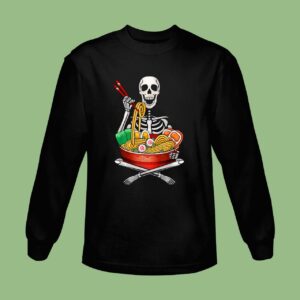 Halloween Skeleton Anime Japanese Food Ramen Lovers Sweatshirt