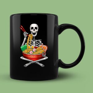 Halloween Skeleton Anime Japanese Food Ramen Lovers Mug