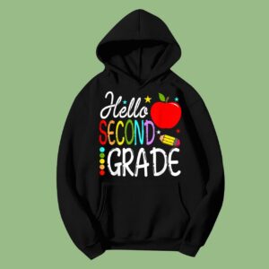 Hello Second Grade Back to School Teacher Hoodie