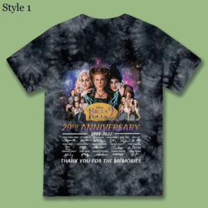 Hocus Pocus 29 Years Anniversary Memories Halloween Signatures Shirt Tie Dyes