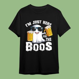 I'm Just Here For The Boos Funny Halloween Tee Men Ghost T-Shirt