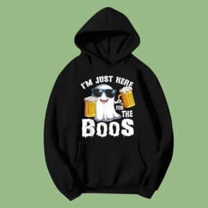 I'm Just Here For The Boos Funny Halloween Tee Men Ghost Hoodie