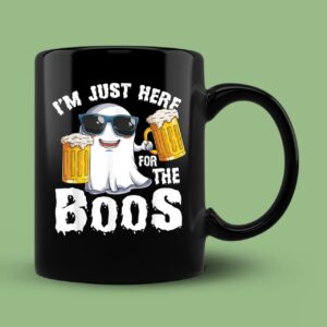 I'm Just Here For The Boos Funny Halloween Tee Men Ghost Mug