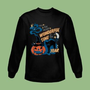 It's the Most Wonderful Time Of The Year Black Cat Halloween Sweatshirt
