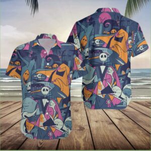Jack Skellington Tropical Nightmare Before Christmas Halloween Hawaii Shirt
