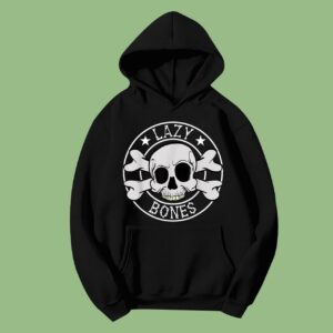 Lazy Bones Skeleton Halloween Costume Horror Movies Hoodie