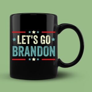 Let's Go Brandon Conservative Anti Liberal US Flag Mug