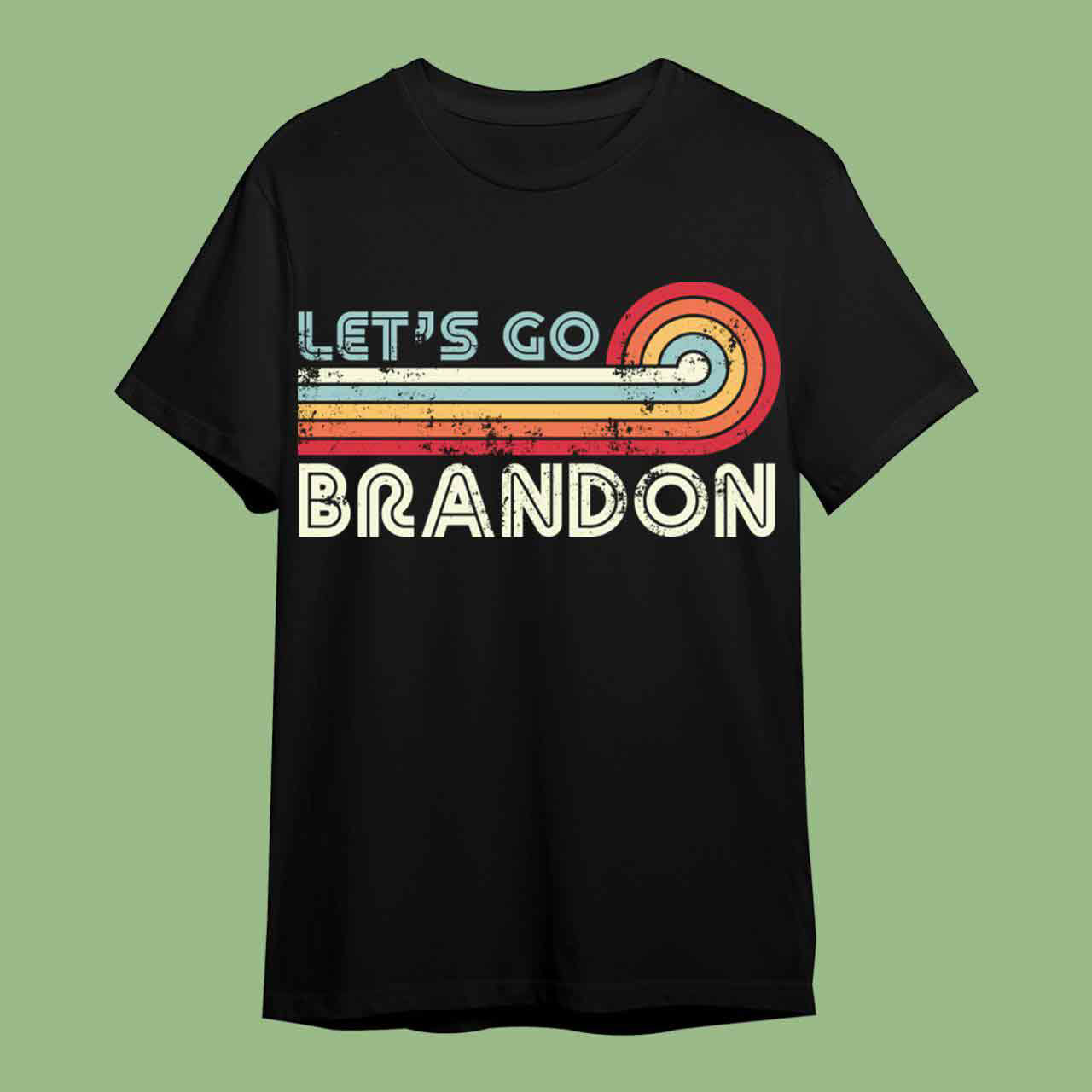 Let’s Go Brandon Vintage Sunset Funny Meme Gift T-Shirt