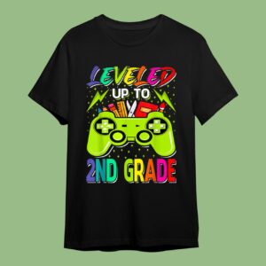 Leveled Up To 2nd Grade Gamer Back To School Shirt